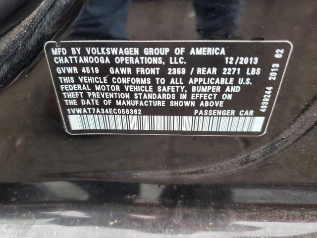 Photo 9 VIN: 1VWAT7A34EC056362 - VOLKSWAGEN PASSAT 