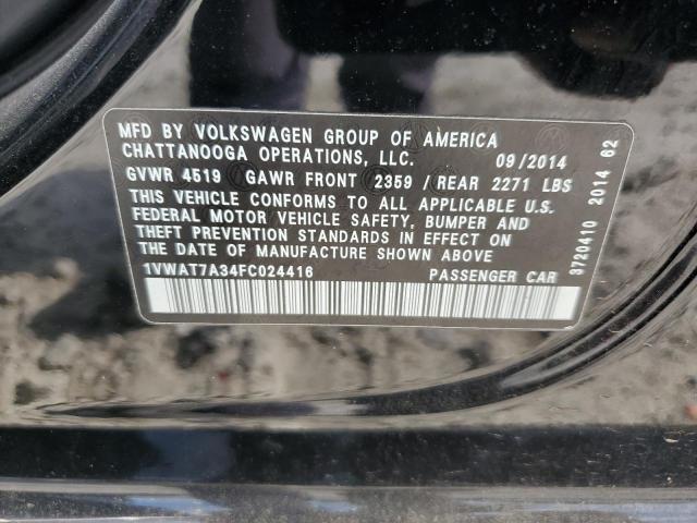 Photo 11 VIN: 1VWAT7A34FC024416 - VOLKSWAGEN PASSAT 