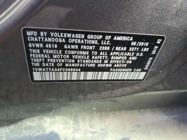 Photo 12 VIN: 1VWAT7A34FC096944 - VOLKSWAGEN PASSAT 