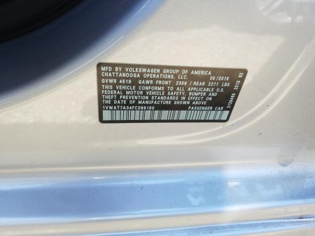 Photo 9 VIN: 1VWAT7A34FC099150 - VOLKSWAGEN PASSAT 