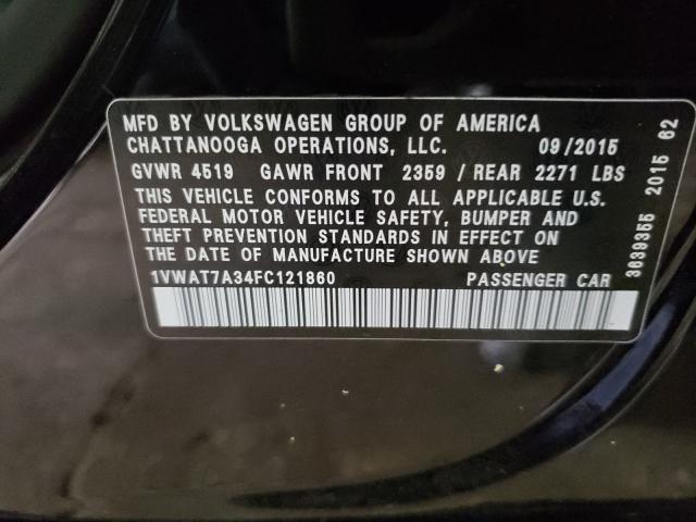 Photo 9 VIN: 1VWAT7A34FC121860 - VOLKSWAGEN PASSAT 