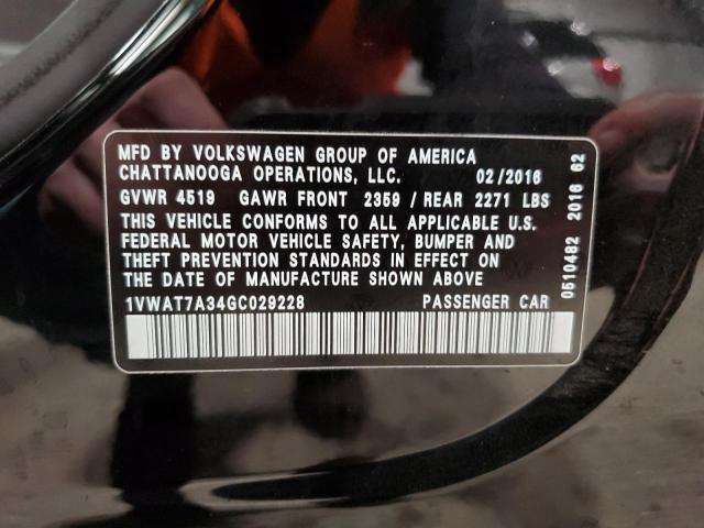 Photo 11 VIN: 1VWAT7A34GC029228 - VOLKSWAGEN PASSAT 