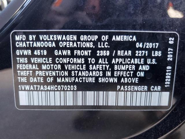 Photo 11 VIN: 1VWAT7A34HC070203 - VOLKSWAGEN PASSAT 