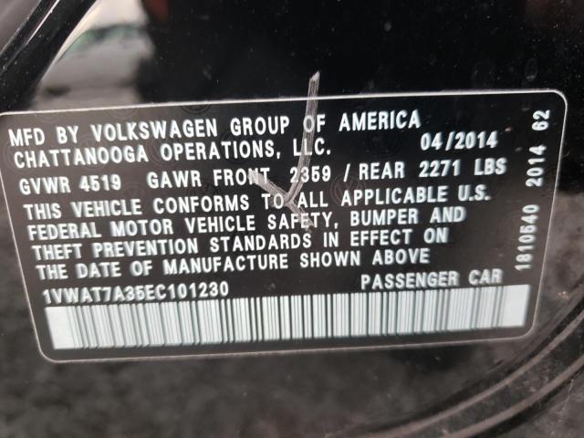 Photo 9 VIN: 1VWAT7A35EC101230 - VOLKSWAGEN PASSAT 