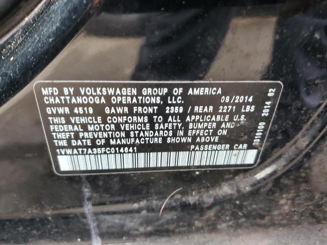 Photo 11 VIN: 1VWAT7A35FC014641 - VOLKSWAGEN PASSAT 