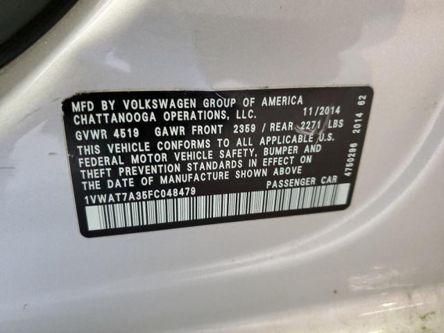 Photo 11 VIN: 1VWAT7A35FC048479 - VOLKSWAGEN PASSAT 