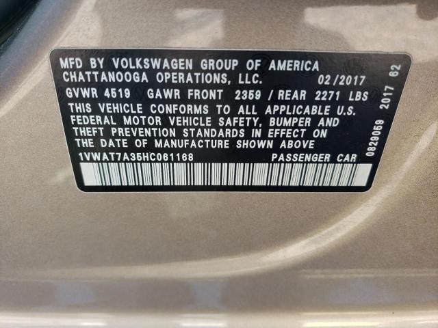 Photo 11 VIN: 1VWAT7A35HC061168 - VOLKSWAGEN PASSAT 