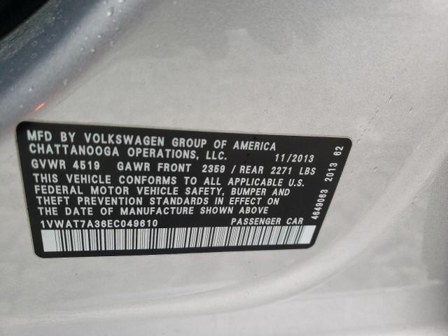 Photo 11 VIN: 1VWAT7A36EC049610 - VOLKSWAGEN PASSAT 