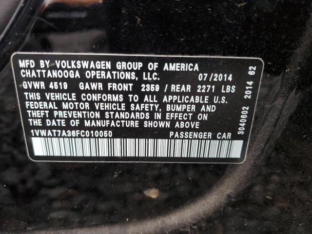 Photo 11 VIN: 1VWAT7A36FC010050 - VOLKSWAGEN PASSAT 