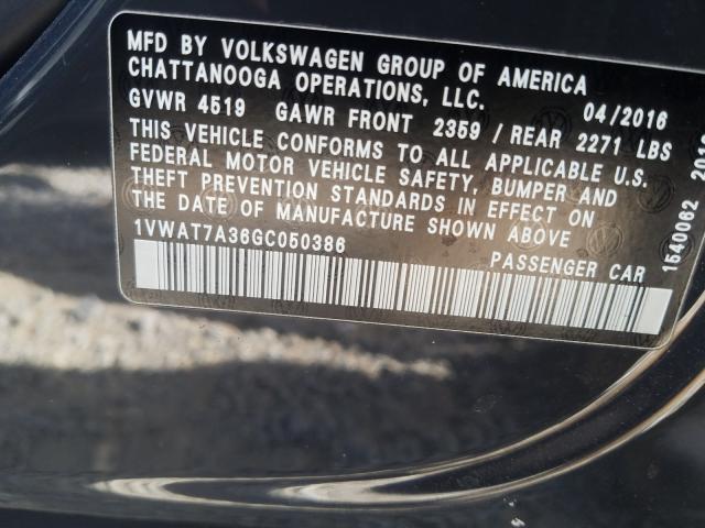 Photo 9 VIN: 1VWAT7A36GC050386 - VOLKSWAGEN PASSAT 