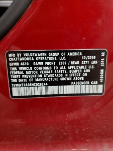 Photo 12 VIN: 1VWAT7A36HC028244 - VOLKSWAGEN PASSAT 