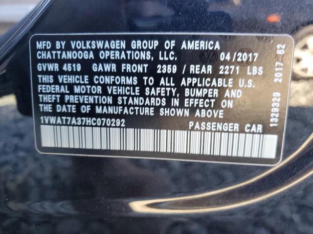 Photo 11 VIN: 1VWAT7A37HC070292 - VOLKSWAGEN PASSAT 