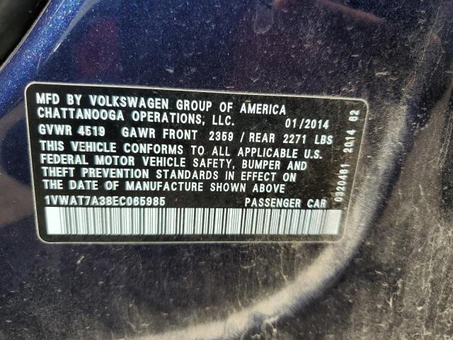 Photo 11 VIN: 1VWAT7A38EC065985 - VOLKSWAGEN PASSAT 