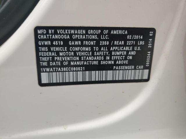 Photo 11 VIN: 1VWAT7A38EC080521 - VOLKSWAGEN PASSAT 