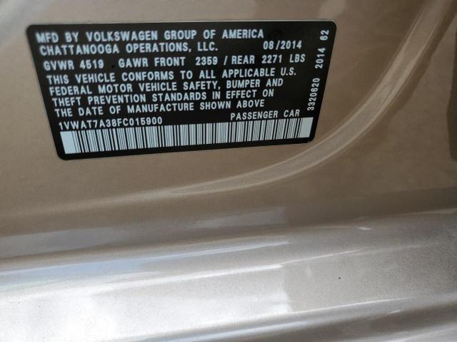 Photo 11 VIN: 1VWAT7A38FC015900 - VOLKSWAGEN PASSAT 