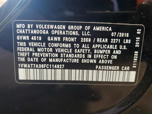 Photo 12 VIN: 1VWAT7A38FC114927 - VOLKSWAGEN PASSAT 