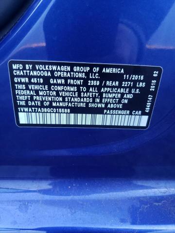 Photo 9 VIN: 1VWAT7A38GC015588 - VOLKSWAGEN PASSAT 