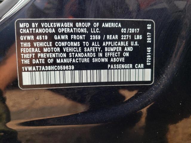 Photo 12 VIN: 1VWAT7A38HC059639 - VOLKSWAGEN PASSAT 