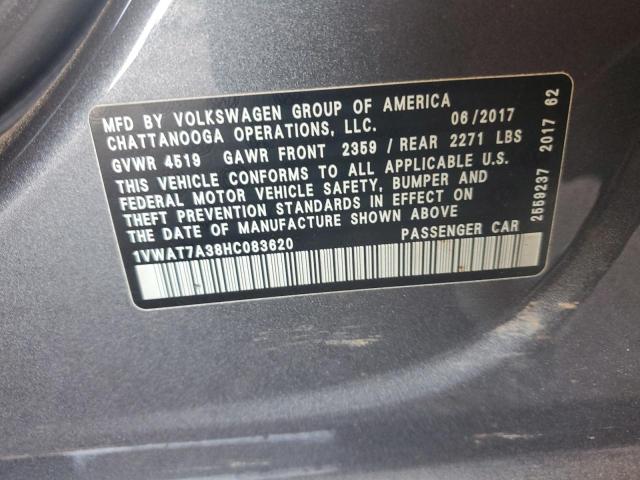 Photo 11 VIN: 1VWAT7A38HC083620 - VOLKSWAGEN PASSAT 