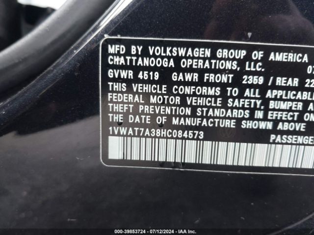 Photo 8 VIN: 1VWAT7A38HC084573 - VOLKSWAGEN PASSAT 