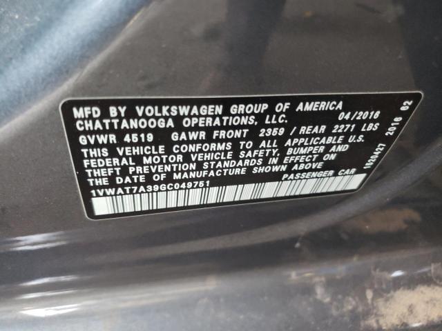 Photo 11 VIN: 1VWAT7A39GC049751 - VOLKSWAGEN PASSAT 