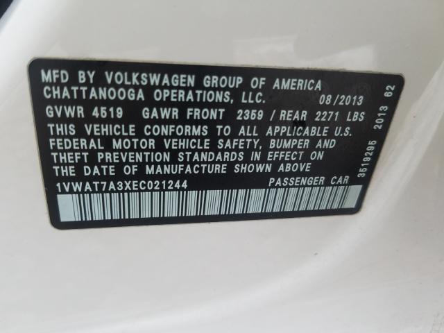 Photo 9 VIN: 1VWAT7A3XEC021244 - VOLKSWAGEN PASSAT 