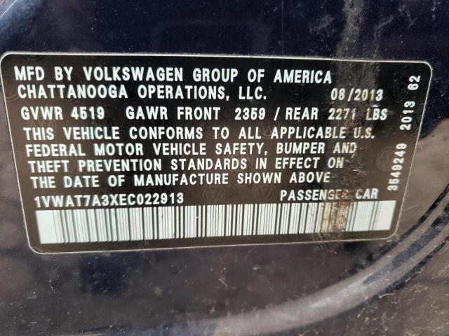 Photo 11 VIN: 1VWAT7A3XEC022913 - VOLKSWAGEN PASSAT 