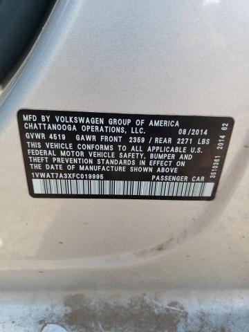 Photo 11 VIN: 1VWAT7A3XFC019995 - VOLKSWAGEN PASSAT 