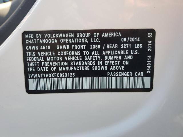 Photo 11 VIN: 1VWAT7A3XFC023125 - VOLKSWAGEN PASSAT S 