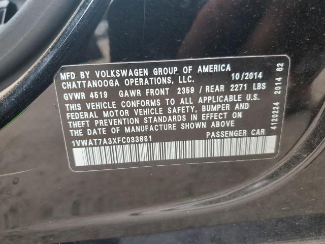 Photo 12 VIN: 1VWAT7A3XFC033881 - VOLKSWAGEN PASSAT 