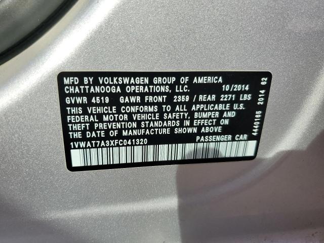 Photo 12 VIN: 1VWAT7A3XFC041320 - VOLKSWAGEN PASSAT 