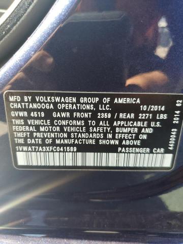 Photo 11 VIN: 1VWAT7A3XFC041589 - VOLKSWAGEN PASSAT 