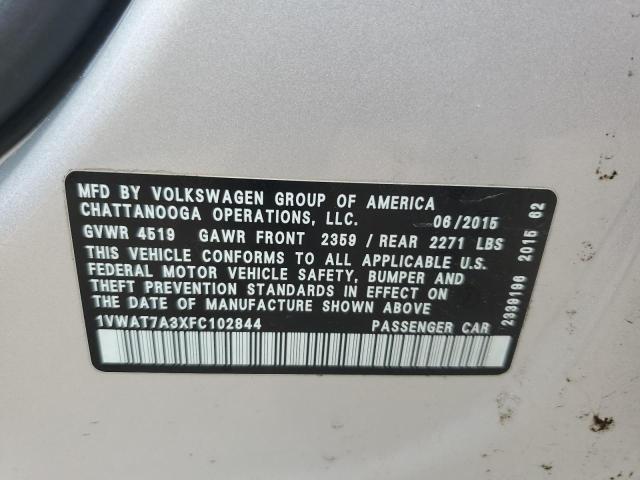 Photo 11 VIN: 1VWAT7A3XFC102844 - VOLKSWAGEN PASSAT 