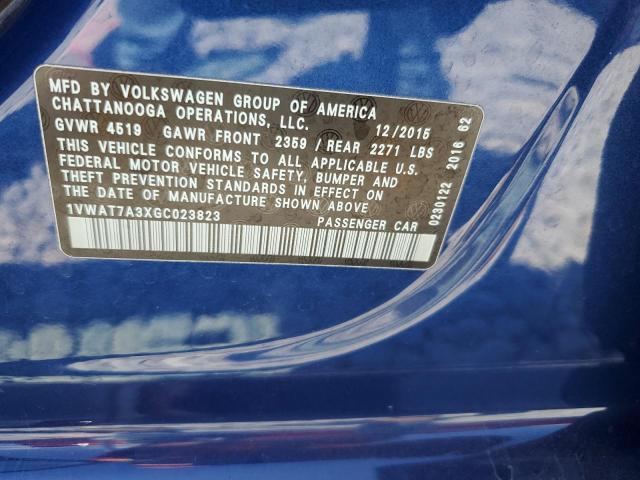 Photo 12 VIN: 1VWAT7A3XGC023823 - VOLKSWAGEN PASSAT 