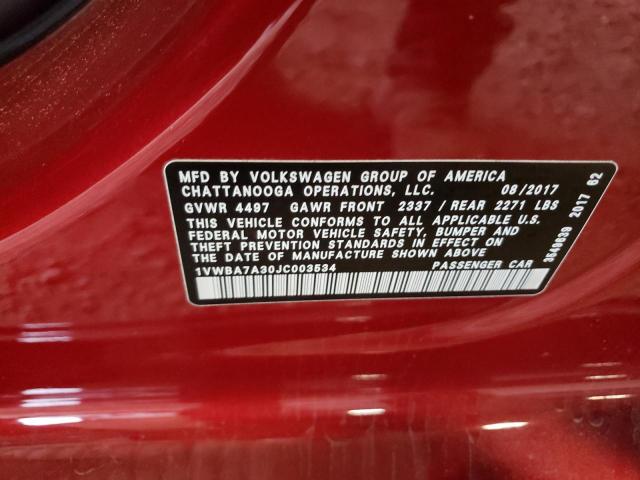 Photo 11 VIN: 1VWBA7A30JC003534 - VOLKSWAGEN PASSAT SE 