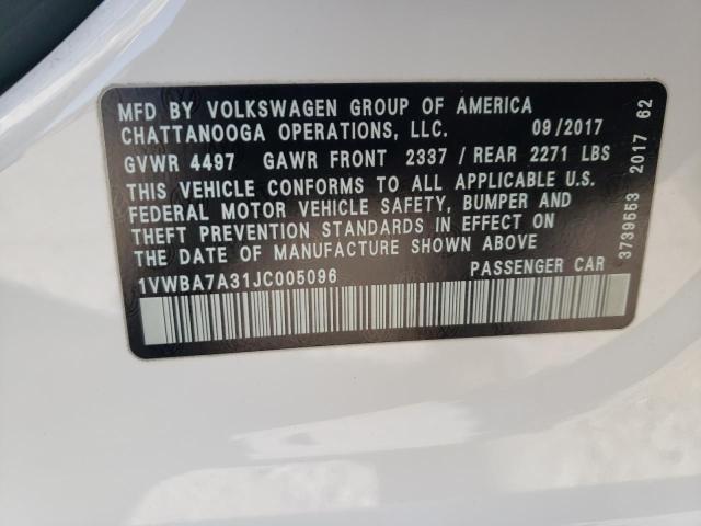 Photo 12 VIN: 1VWBA7A31JC005096 - VOLKSWAGEN PASSAT 