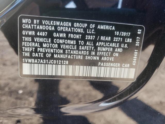 Photo 9 VIN: 1VWBA7A31JC012128 - VOLKSWAGEN PASSAT 