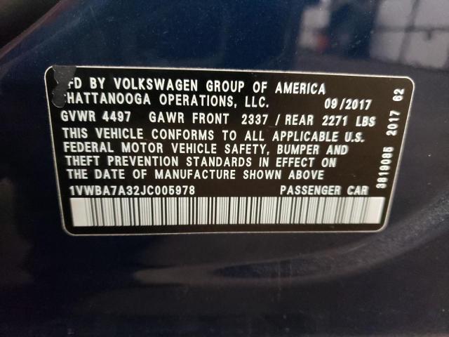 Photo 11 VIN: 1VWBA7A32JC005978 - VOLKSWAGEN PASSAT 