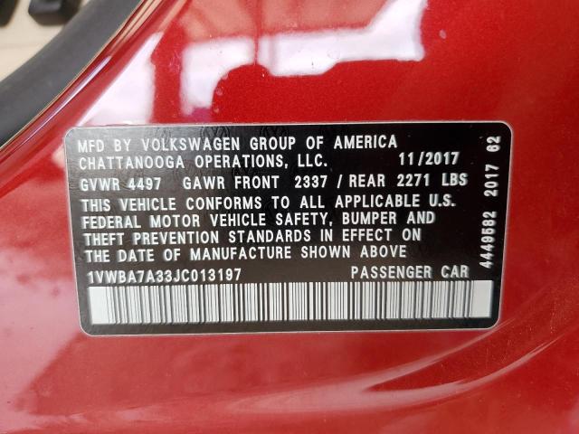 Photo 11 VIN: 1VWBA7A33JC013197 - VOLKSWAGEN PASSAT 