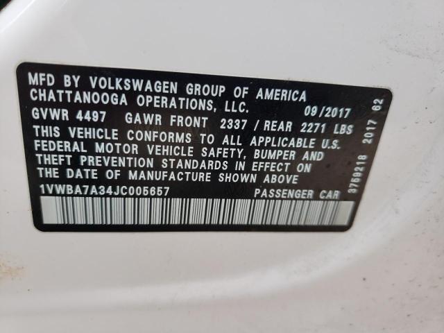 Photo 12 VIN: 1VWBA7A34JC005657 - VOLKSWAGEN PASSAT 