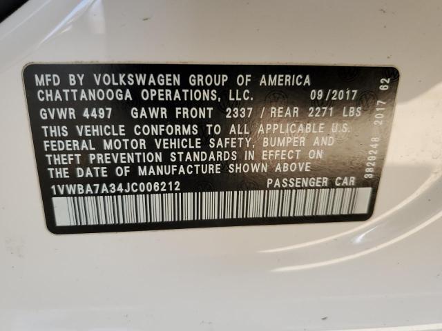 Photo 11 VIN: 1VWBA7A34JC006212 - VOLKSWAGEN PASSAT 