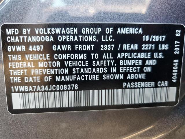 Photo 11 VIN: 1VWBA7A34JC008378 - VOLKSWAGEN PASSAT 