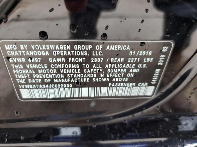 Photo 11 VIN: 1VWBA7A34JC022930 - VOLKSWAGEN PASSAT 