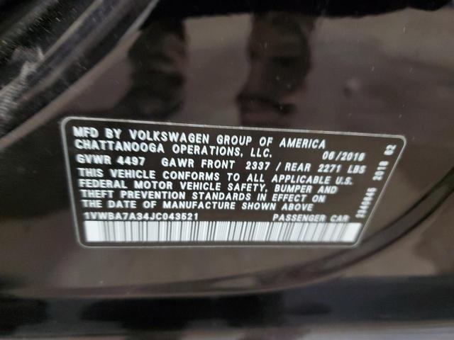 Photo 11 VIN: 1VWBA7A34JC043521 - VOLKSWAGEN PASSAT 