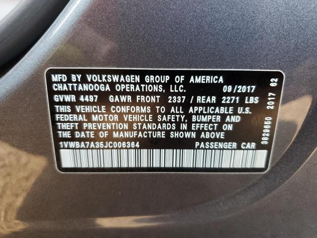 Photo 11 VIN: 1VWBA7A35JC006364 - VOLKSWAGEN PASSAT 