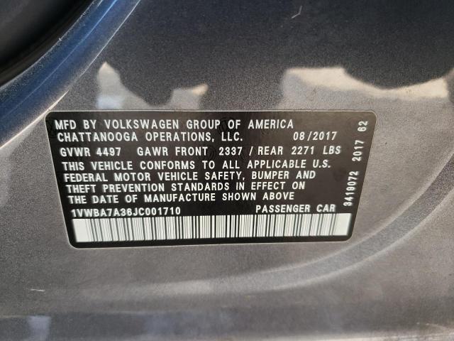 Photo 9 VIN: 1VWBA7A36JC001710 - VOLKSWAGEN PASSAT 