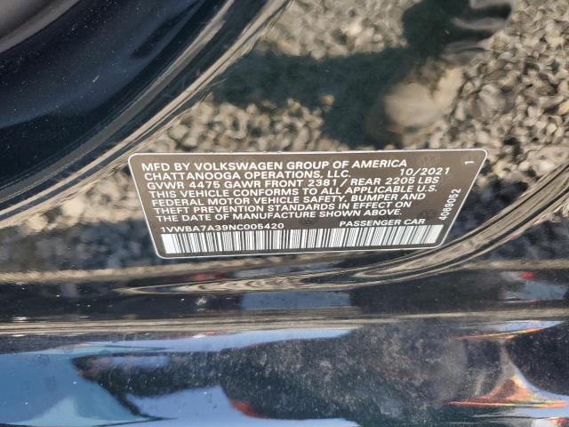 Photo 11 VIN: 1VWBA7A39NC005420 - VOLKSWAGEN PASSAT LIM 