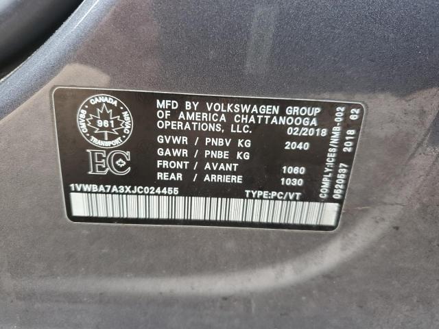 Photo 12 VIN: 1VWBA7A3XJC024455 - VOLKSWAGEN PASSAT 