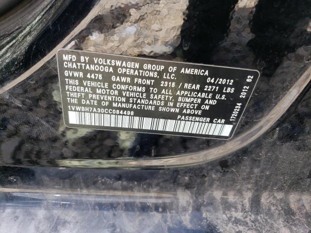 Photo 11 VIN: 1VWBH7A30CC084498 - VOLKSWAGEN PASSAT SE 