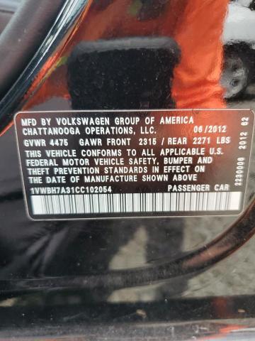 Photo 11 VIN: 1VWBH7A31CC102054 - VOLKSWAGEN PASSAT SE 